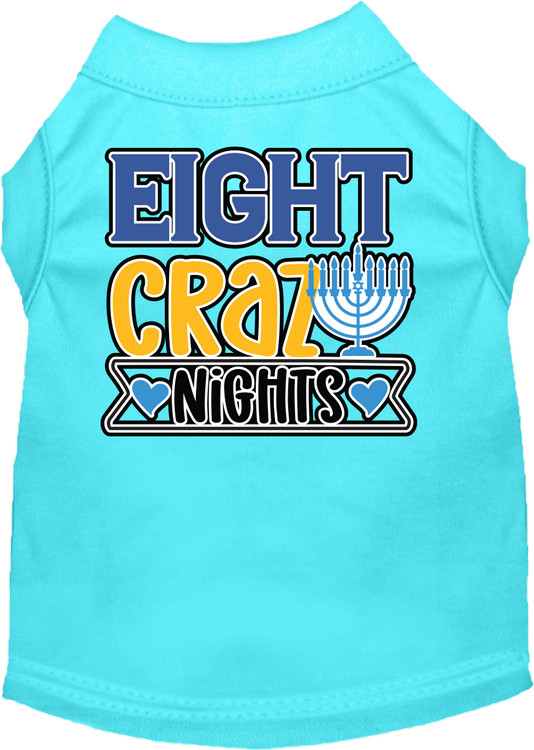 Eight Crazy Nights Screen Print Dog Shirt